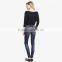 Wholesale ladies tight jeans top design