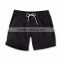 Black And White Nylon Elastic Waist Board Shorts Customize Chain Link Screen Print Graphics Swim Shorts 100% Nylon Zipper