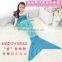 Mermaid Tail Blanket Crochet and Mermaid Blanket for adult Blue Super Soft All Seasons Sleeping Blankets