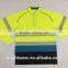 Manufacturer man long sleeve safety 3M5510 segmented reflective tape security polo shirt