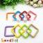 50mm EN71 Standard Square Shape Baby Toy Plastic Teething Ring
