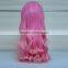 Wholesale Cheap Short Pink Synthetic Wig,Crazy Long Cosplay Wig For Party