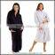Bright color Women Microfiber Bathrobe turn-down collar robes hooded bath robes