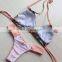Europe And America Snakeskin Pattern Handwork Sennit Rope Pink Sexy Swimming Suit