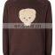 Casual cute textured embroidered detial crew neck men sweatshirt fashion