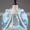 Kids princess elsa dress with cape FGCC-1005