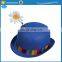 Clown bowler hat with flower for circus fancy dress accessory