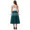 Kate Kasin Occident Women Fashion Grid Pattern Plaid Cotton A-Line Skirt KK000633-1