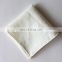 Solid White Linen Pocket Square Hand Rolled