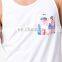 Custom logo printed ladies stringer tank top women's scoop racer back tank top