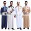 2017 Men Saudi Thobe jubba Dishdasha Thawb Thoub Muslim Islamic Mens Abaya Daffah Kaftan