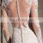 Classic Lace beautiful long -sleeved white evening gown sttunning accents