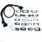 Universal Harness Kit Splitter Extension 16Pin OBD T Cable Car/Auto Plastic Flange Mount Brackets/Connector/Adapter Set