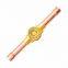 Refrigeration solder sight glass, brass moisture indicator