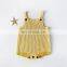 100% cotton knitted Autumn design fancy fashion Strap Baby Knitted romper