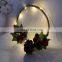 Christmas Pinecone/Cotton And Berry Wreath Copper Wire String Light
