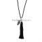 2016 Latest design beads necklace tassel real natural stone necklace