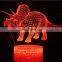 2019 New customized Creative Gift 3D Optical  Dinosaur Visual Illusion Acrylic Night Light USB Table Lamp