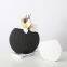 Flat Black And White Stripes Simple Art Style Ceramic Vase, Creative Design Home Decoration