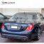 S-CLASS W222 S63/S65  B style carbon fiber rear diffuser with exhaust tips fit for S63/S65 2014 year ~
