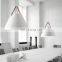 Simple Macarons Color Chandeliers Horn Triangle Pendant Light LED Belt Creative Lighting Fixture