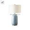 Europe America Style Ceramic Table Lamps with Fabric Lampshade for Office Living Bedroom Bedside Lighting