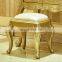 Golden color folding mirrored cosmetic cabinet makeup dresser table for bedroom