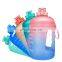 hot selling 5 Gallon 32oz work out protein glitter big capacity BPA free portable poly-clear 24oz fitness bottles