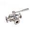 Full Diameter Internal Thread Stainless Steel 3 Three Way Ball Valve