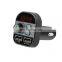 New Arrival smart Blue tooth car charging support USB card Dual Port Car Charger Multi functional Handsfree Car for phone