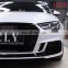 Genuine Car Parts Front Bumper For 2017-2019 Audi A 3 Change to RS 3 Body kits Front Bumper Assembly with Grille
