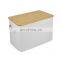 Amazon hot sale storage food container kitchen bamboo bread box bin with bamboo cutting board lid