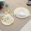 Hot Sale Biodegradable Disposable Plastic Restaurant Wedding Charger Plate, Red Gold Rim Dinner Plastic Plates