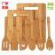 Bamboo cooking tools,kitchen utensil with bamboo holder,bamboo wooden gifts