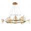 Modern Decorative Living Room Chandelier Lighting Bird Shape Glass Tree Branch Chandelier