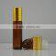 cosmetic packaging 10ml amber lip balm containers roll on glass bottles