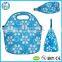 Christmas design neoprene food container with adjustable detachable strap