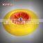 Beauty color ribbed pattern pu foam rubber wheel 4.00-8