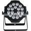 China dmx 512 indoor 18pcs rgbwa 5in1 cob led par 64 rgb dmx stage lighting