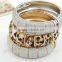 New Glitter Matte Sliver Bracelet Simple 18k Gold-Plated Opening Enamel Bangles