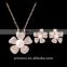 Gold Plated Genuine Austrian Crystal Pearl Flower Jewelry Sets For Women Necklaces&Earrings
