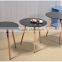 Modern round design wooden cafe table