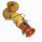 High-velocity portable ventilation blower with flexible duct