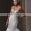 Bridal dresses New 2016 design of satin dress bodice double layer lace bridal wedding dress