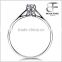 Women's 4 Claws Clear Cubic Zirconia Stone Silver 925 New Model Ring for girls
