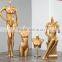 Fashion designer full body big breast lingerie female gold mannequin