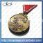 custom red bronze 3D playing tennis sport medal