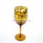Amber Wine glass with black dot design amber wine glass