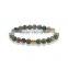 KJL-ST0019 Elastic 24k real Gold Lion skull head Bead Bracelet Bangles Natural Stone Resin Charms Buddha Bracelets