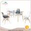 Factory wholesale price modern square dining table set